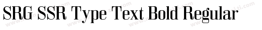 SRG SSR Type Text Bold Regular字体转换